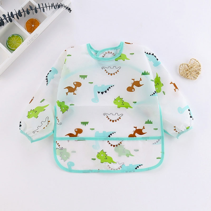 Everlee Waterproof Long Sleeve Art Smock and/or Bib Apron for Kids 2-4 Years