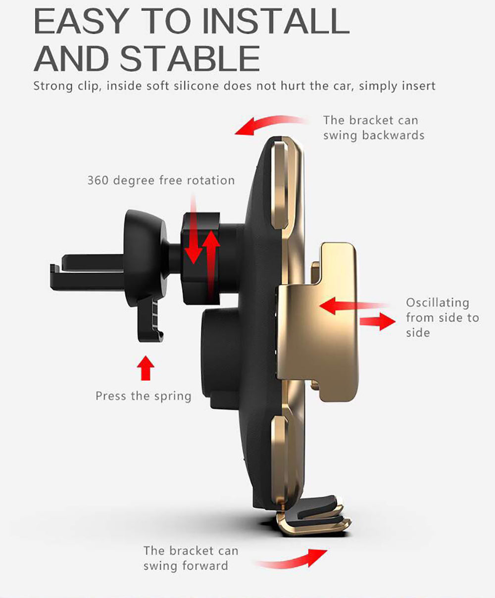 OneBoom Automatic Mobile Phone wireless charger and holder.