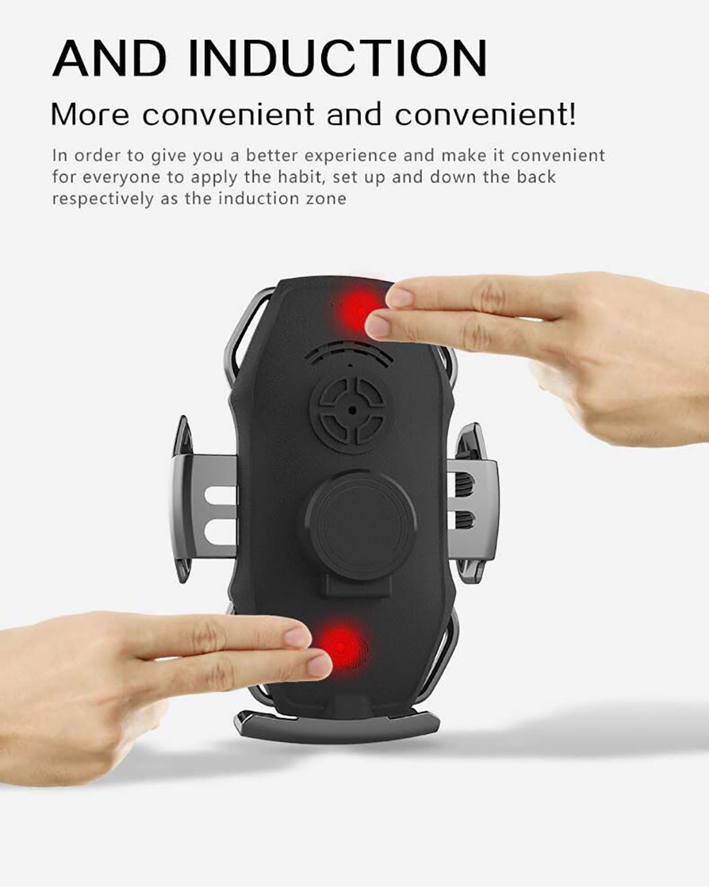 OneBoom Automatic Mobile Phone wireless charger and holder.